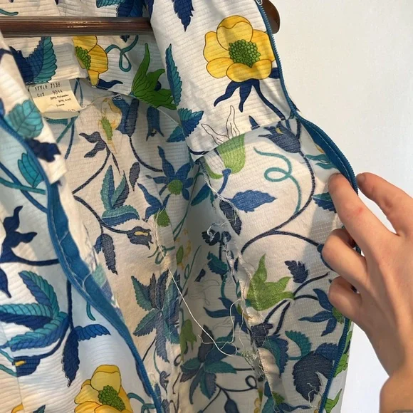 Vintage 1960s Holly Hill Floral Sleeveless Dress Jackie O Mad Men Era Pleats - Picture 6 of 14